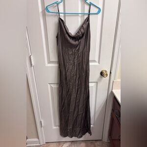 Y2K Victoria’s Secret Silk Luxury Draped Maxi Gown Slip Dress Medium